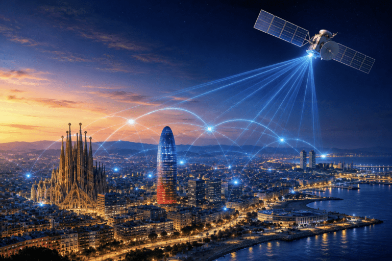 Satélites 5G: Barcelona lanza el primer centro europeo