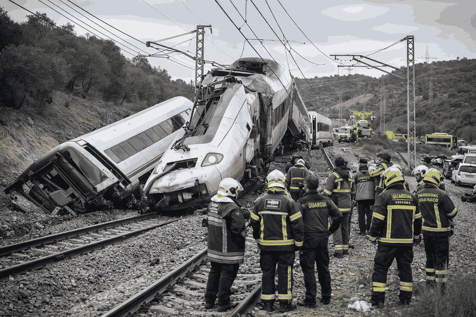 Tren descarrilado en Adamuz